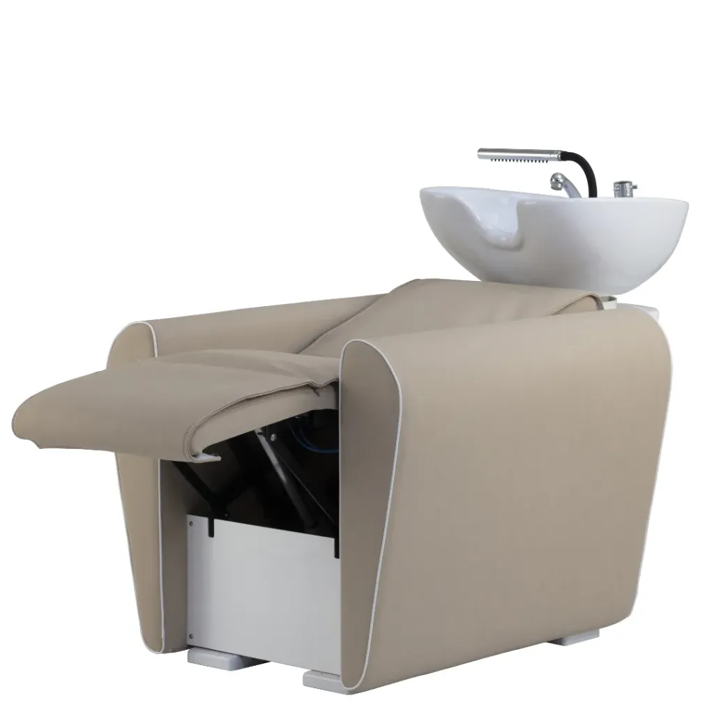 Bac de lavage EROS RELAX SPA (Noir, Vasque blanche & colonne blanche, Classique, SANS OPTION)
