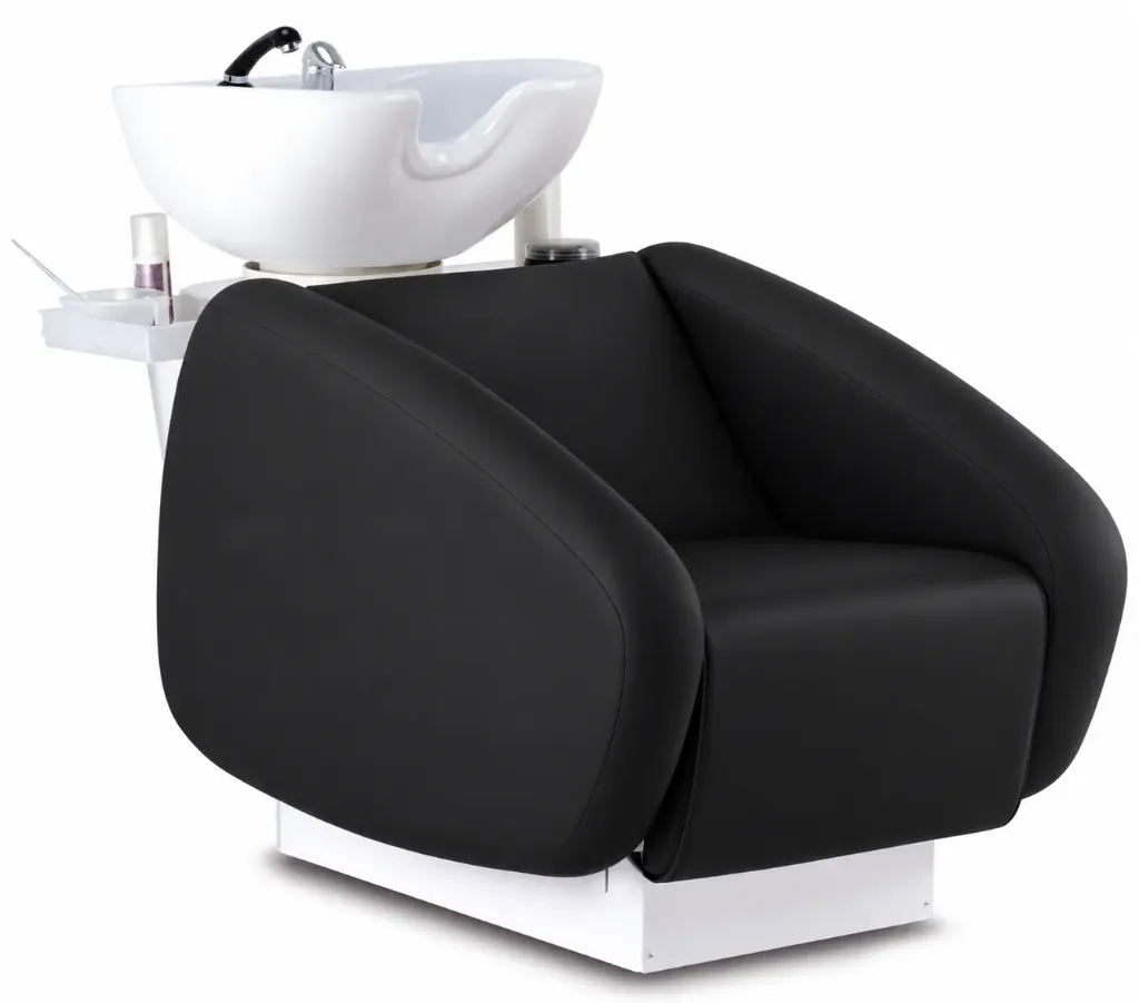Bac de lavage UPGRADE (Noir, SANS MOTIF, Vasque blanche & colonne blanche, Classique, SANS OPTION)