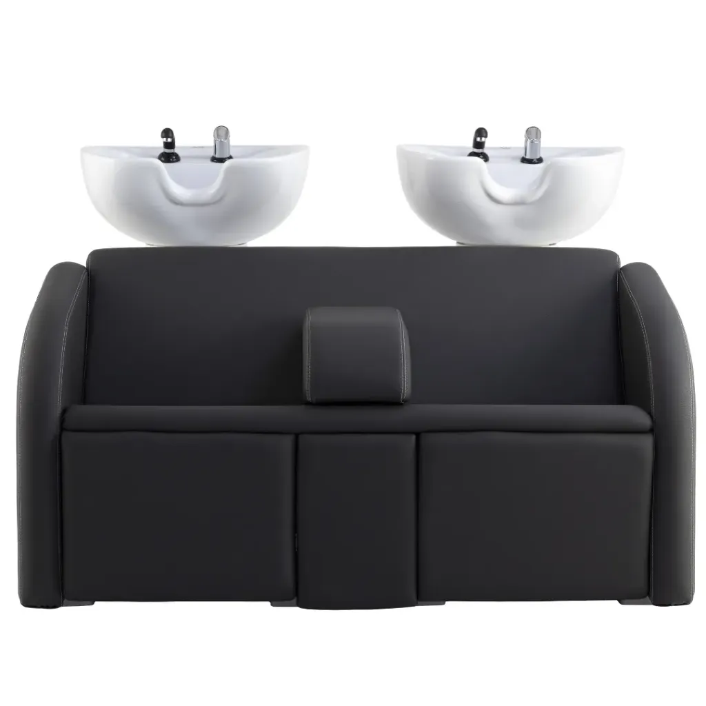 Bac de lavage double ZENO (Noir, SANS OPTION)